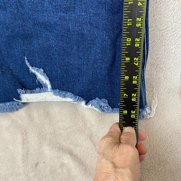 KanCan Women's Jeans Size 26 Distressed Flare Medium Wash Frayed Hem Stretch Den - Picture 3 of 16